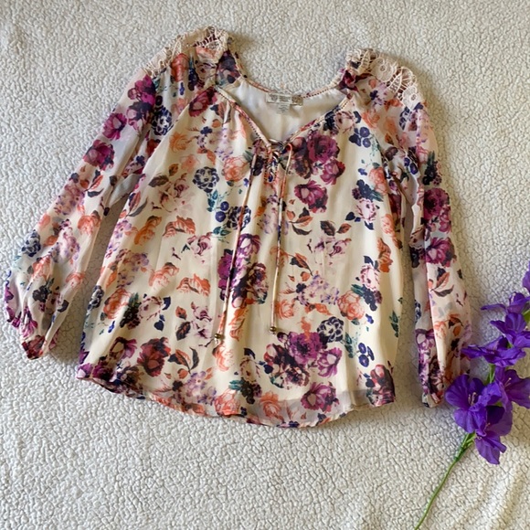 Vintage America floral blouse size Small - Picture 2 of 9